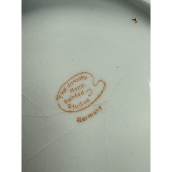 Antique Hand Painted Pink Rose Bowl John Roth Studios - Picture 4 of 5